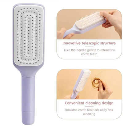 Self-Cleaning Rotating Hair Brush